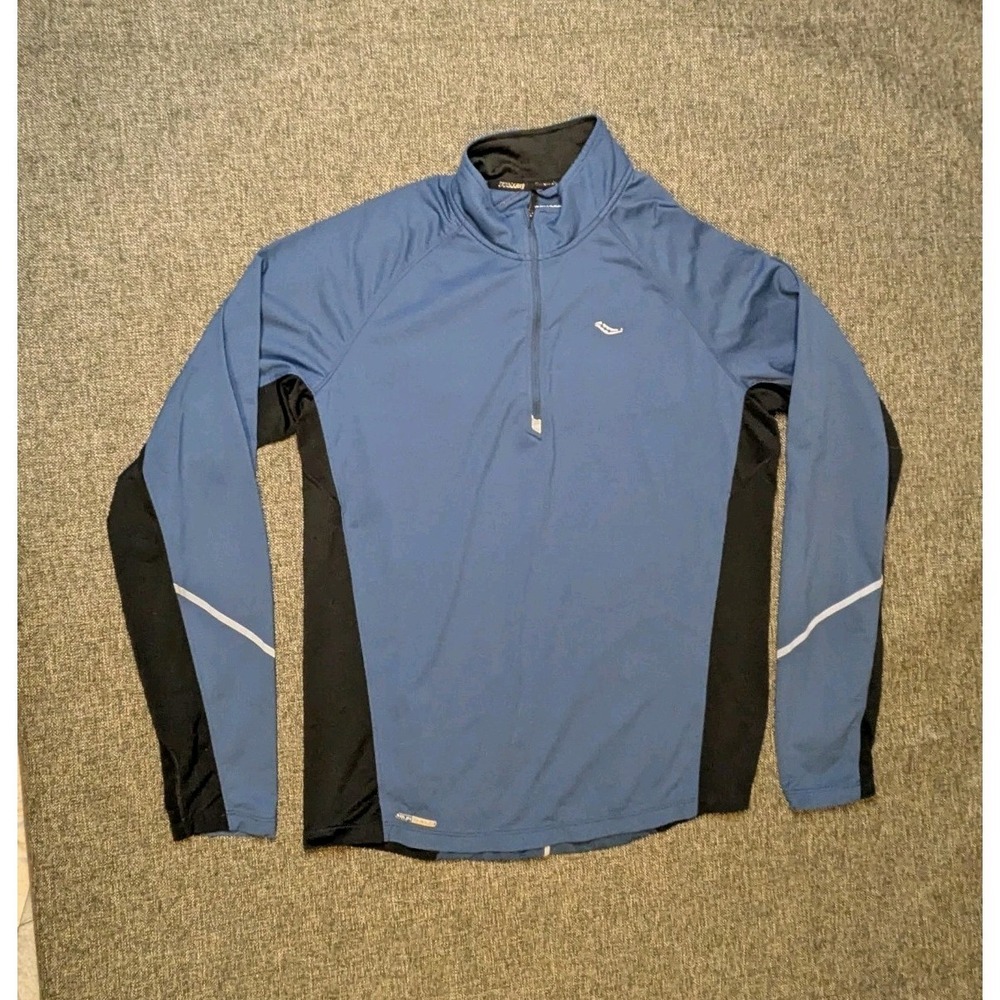 Saucony Run Shield Flexshield Long Sleeve‎ Quarter Zip Shirt Athletic Men Medium